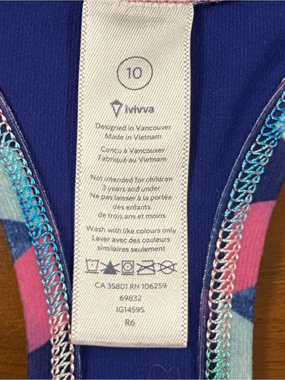 Ivivva by Lululemon Girls Tank Top Purple Light Blue Pink Print Size XS Top
